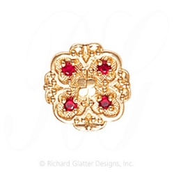 GS471 R - 14 Karat Gold Ruby Slide 